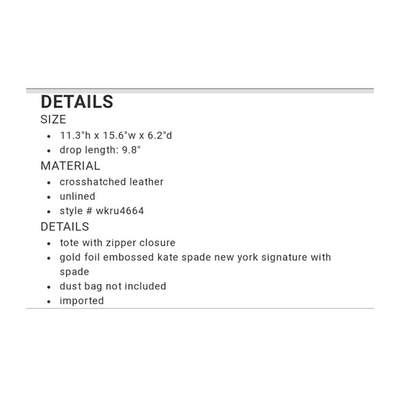 - Kate Spade "Scotts Place Lida" Tote Bag - Picture 8 of 8